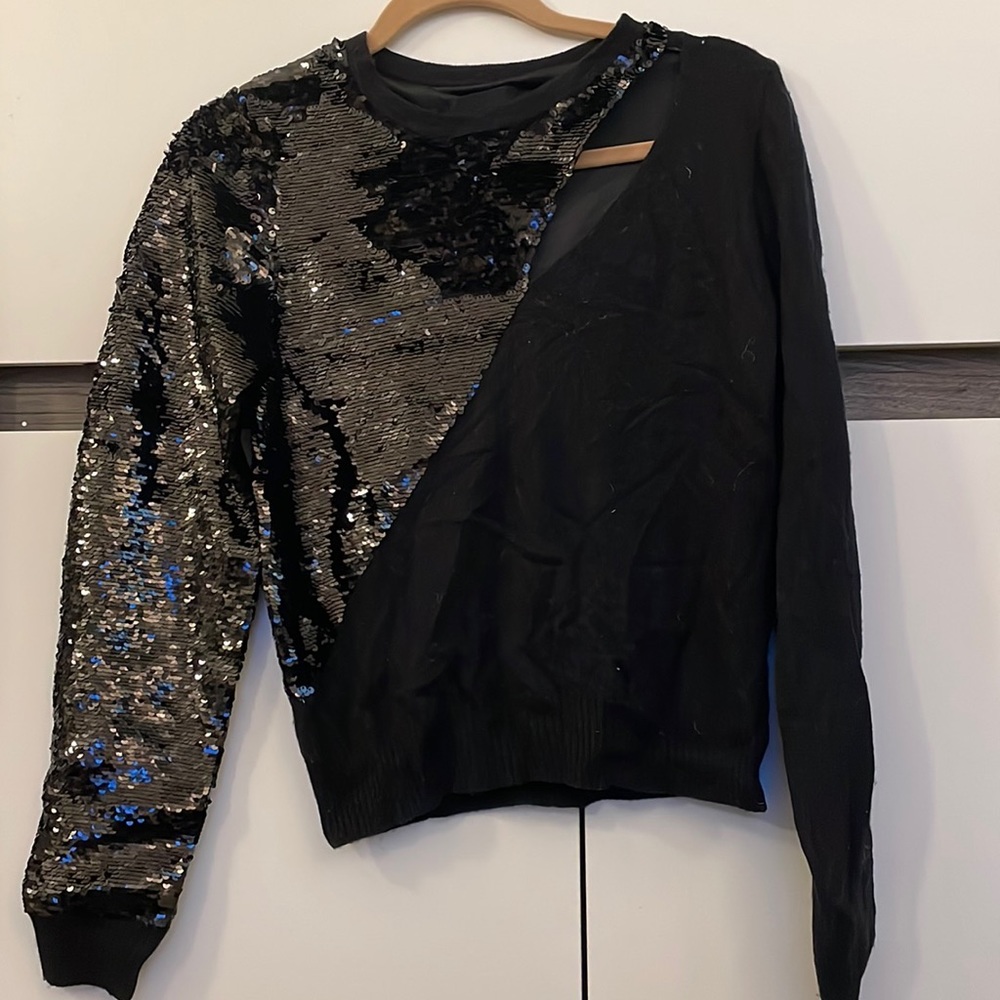 Cashmere and sequin sweater